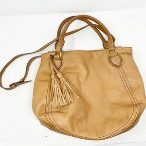 J. Crew | Leather Bag with Tassel